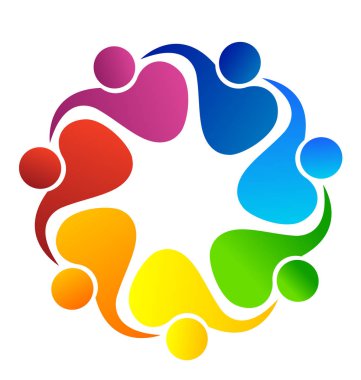 Ekip çalışması grup çalışma arkadaşları logo vektör