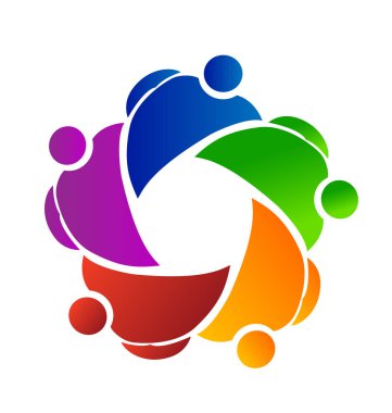 Ekip çalışması grup çalışma arkadaşları logo vektör