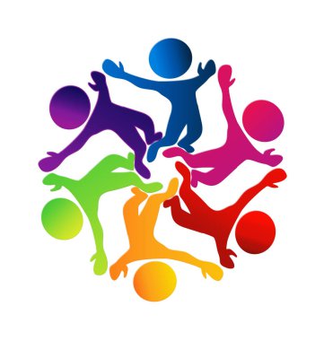 Ekip çalışması farklı renkli insan