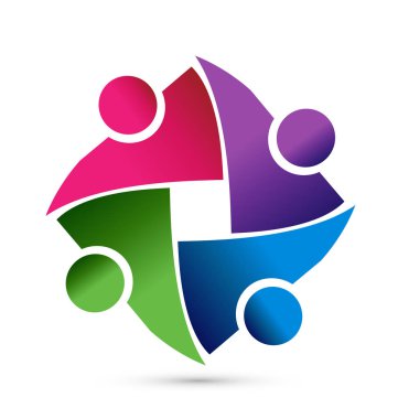 İnsanlar iş grubu takım vektör logosu
