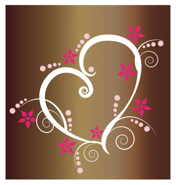 Floral heart design icon — Stock Vector