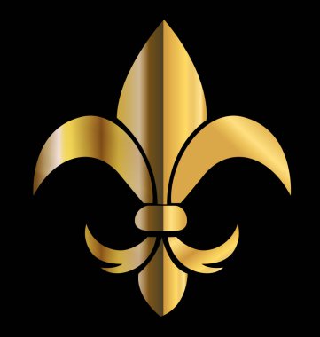 Altın amblemi vektör çiçek