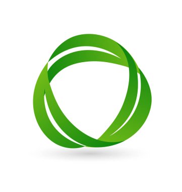 Geri dönüşüm sembolü, organik tasarlamak yapraklar