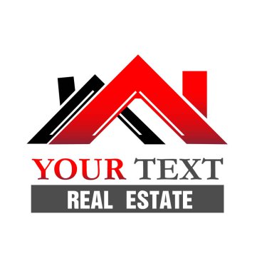 Emlak çatı ev vektör logosu