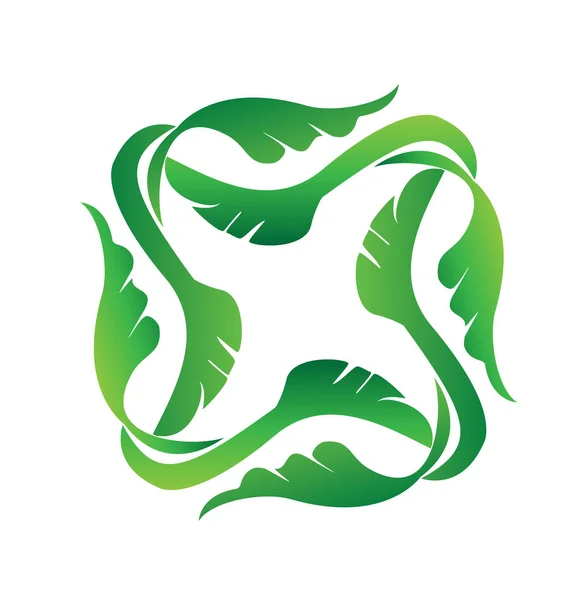 Зеленые листья листвы экологического вектора — стоковый вектор