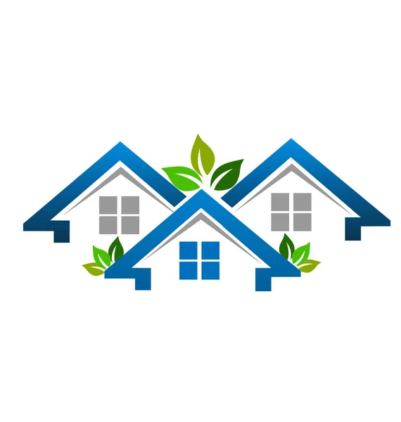 Accueil Immobilier Entreprise Vecteur Logo Design Illustration — Image vectorielle