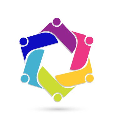 Takım çalışması insanları vektör logosu