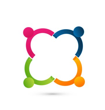 İnsanlar iş grubu vektör logo toplantısı