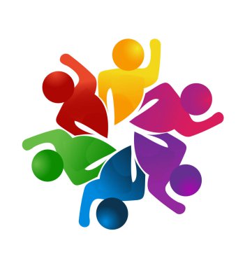 Ekip çalışması insanlar, yaratıcılık ve başarı, simgesi