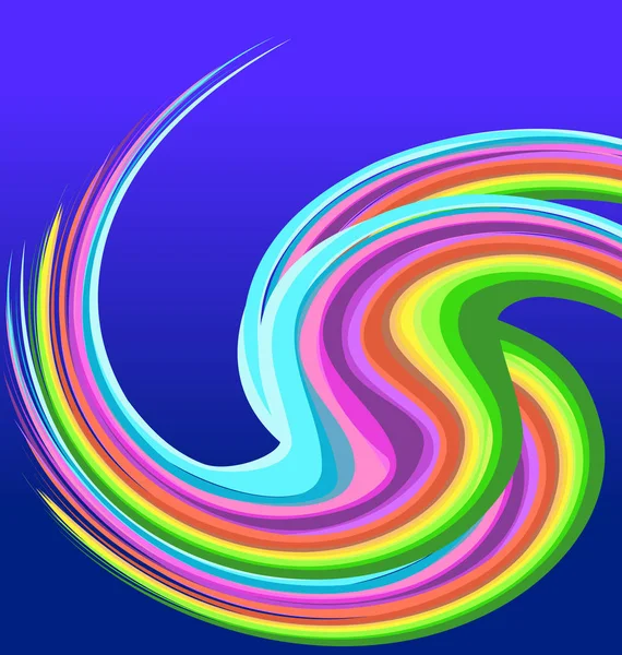 Rainbow swirly background vector — Stock Vector