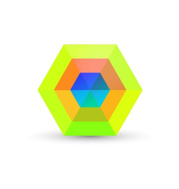 Yeşil soyut altıgen iş logo vektör