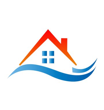 Işın çatıları, gayrimenkul simgesi ile evler