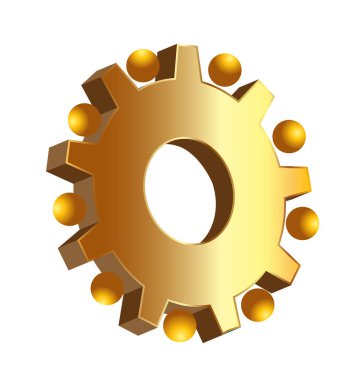 Altın dişli ayar simgesini