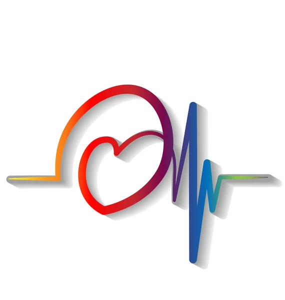 Heartbeat cardiogram icon — Stock Vector