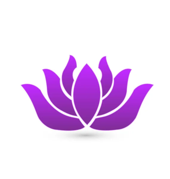 Purple lotus blad ikonen — Stock vektor