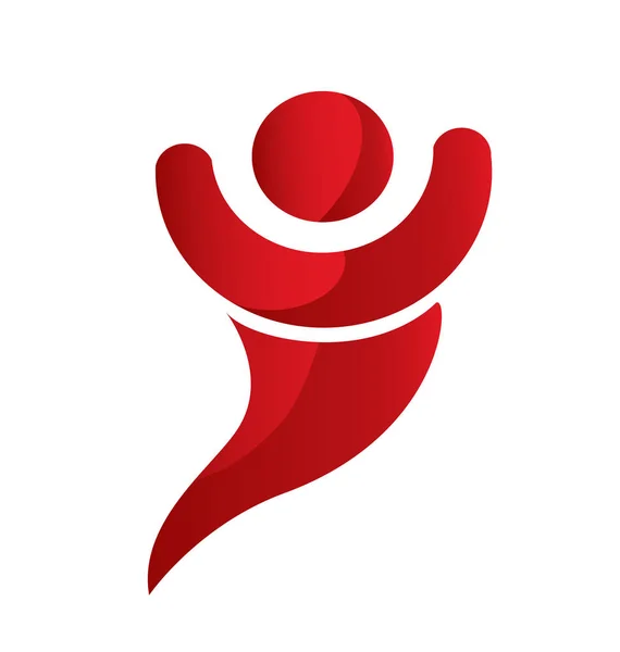 Ikone der roten Person — Stockvektor