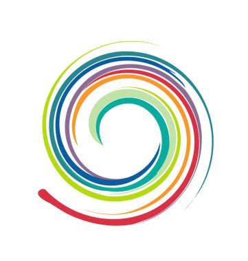 Girdap yuvarlak renkli sanat boya