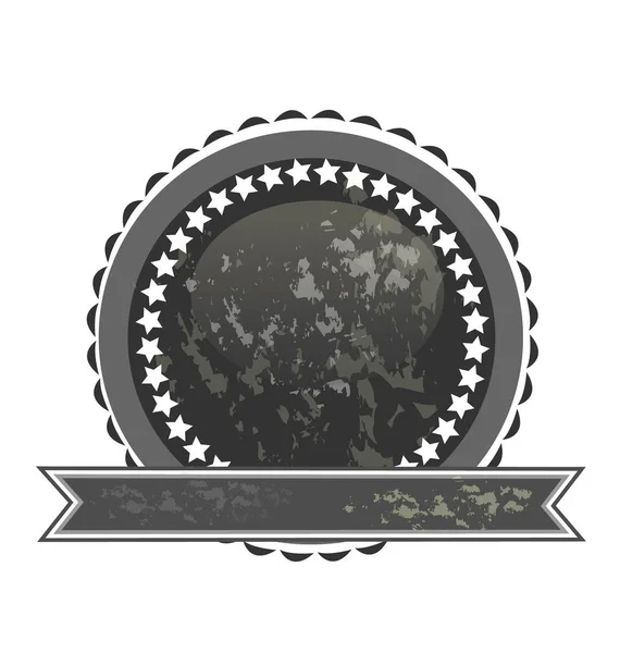 Dark label seal icon — Stock Vector