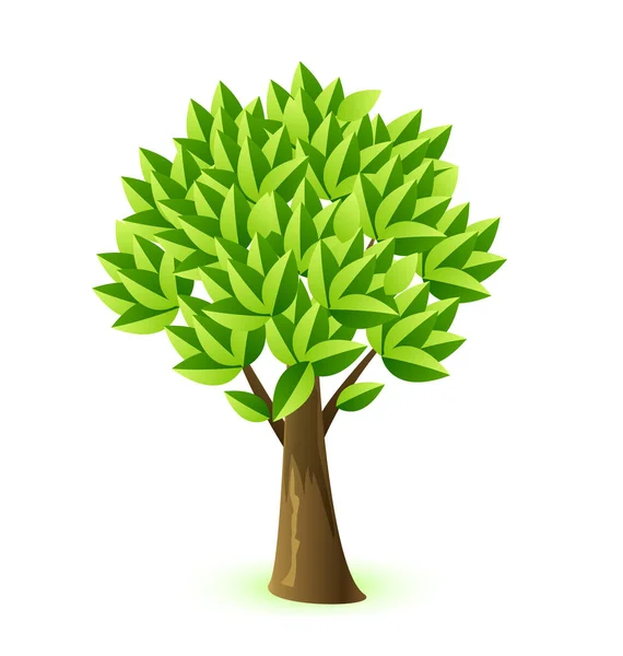 Träd levande färger identitetskort vektor symbol — Stock vektor