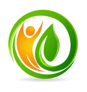 Sağlık Doğa adam vektör simgesi tasarım