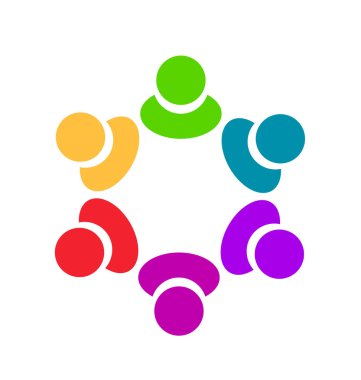 Ekip çalışması insanlar birlikte topluluk vektör logosu