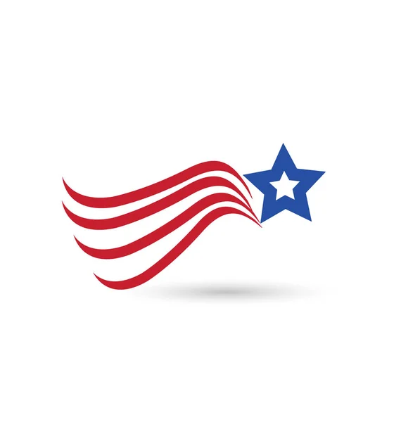 USA abstract flag star symbol — Stock Vector