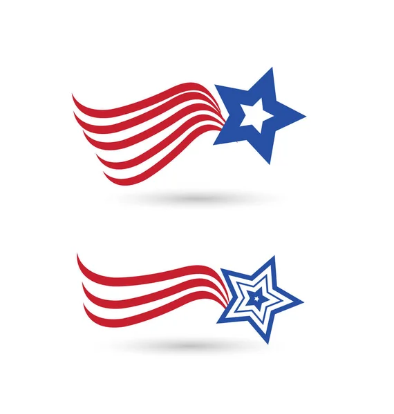 USA simbol bintang abstrak - Stok Vektor