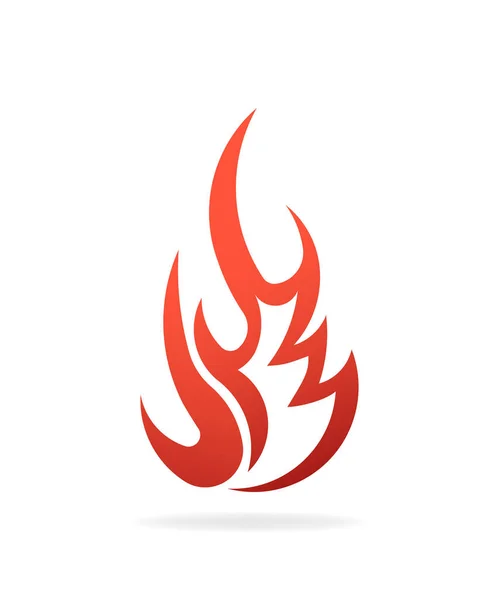 Огненное топливо. Векторный дизайн логотипа — стоковый вектор