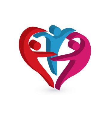 Mutlu insanlar dans vektör logosu