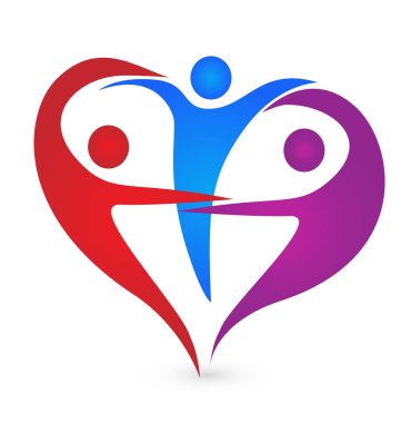 Mutlu insanlar dans vektör logosu