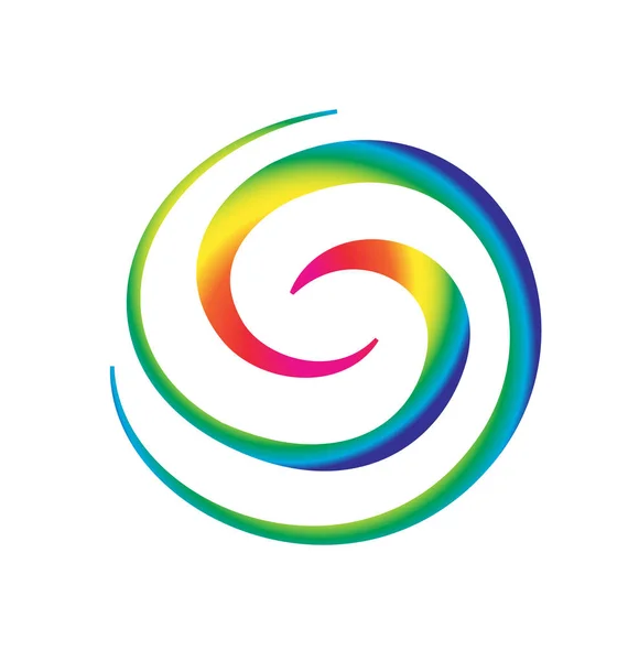 Rainbow spiral vågor levande färger bakgrund vektor — Stock vektor