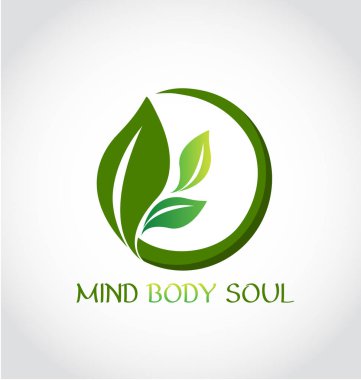 Vektör, doğa sağlık kavramı simge kart leafs