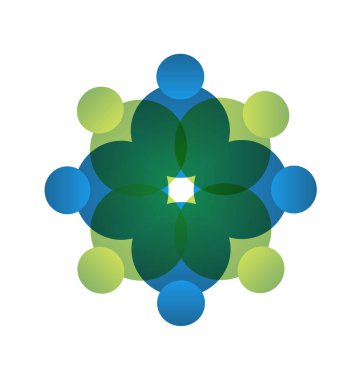 İş insanlar ekip çalışması vektör logosu