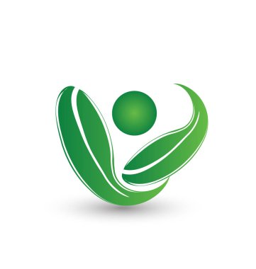 Organik ve taze vektör simge yapraklar