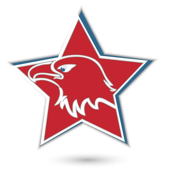 Eagle symbol star icon vector design — Stock Vector