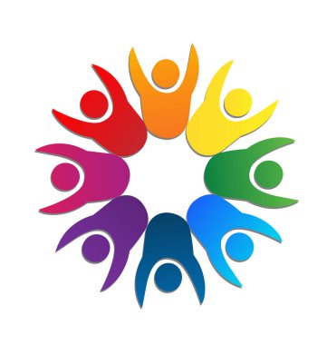 Ekip çalışması insanlar parti sürpriz simgesi