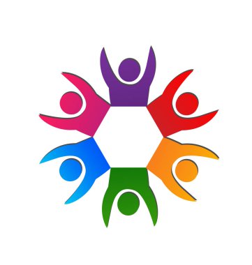 Ekip çalışması insanlar parti sürpriz simgesi