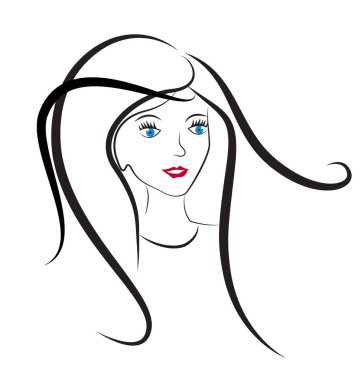 Kız saç salonu simgesi