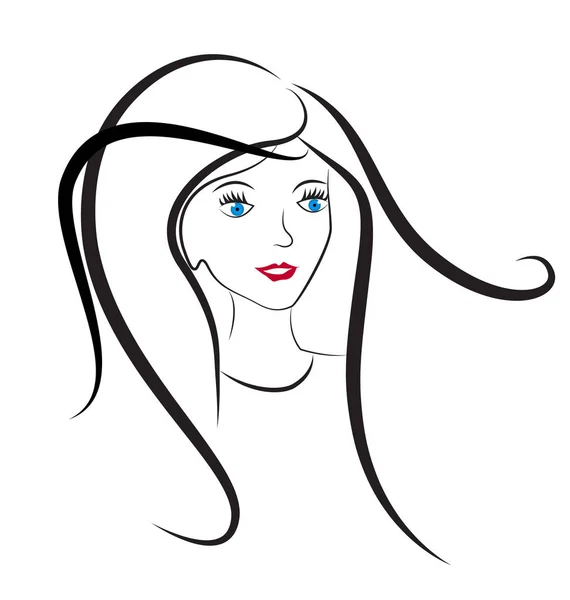 Икона женской парикмахерской — стоковый вектор