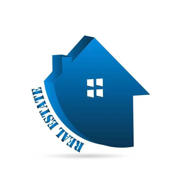 Real estate house isolated icon vector — Stock Vector