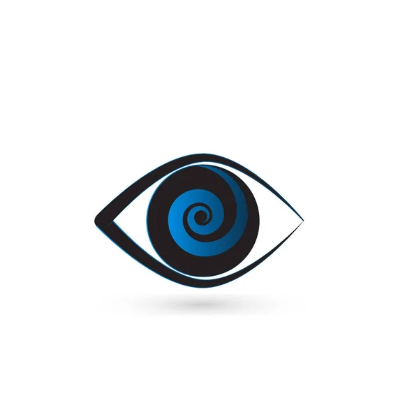 Eye with swirly iris vector icon — Stock Vector