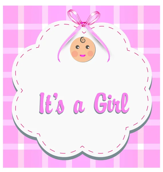 Baby girl gender reveal vector — Stock Vector