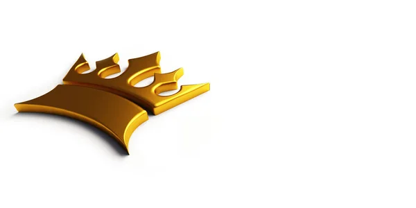 Gold king crown. 3D render illustration. — Stockfoto