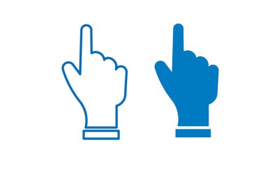 El simgesi işaretçi vektör grubu