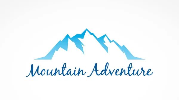 Berg Tourismus Landschaft Vektor Logo — Stockvektor