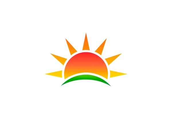Abstrakte Sonne, Umweltvektor-Logo — Stockvektor