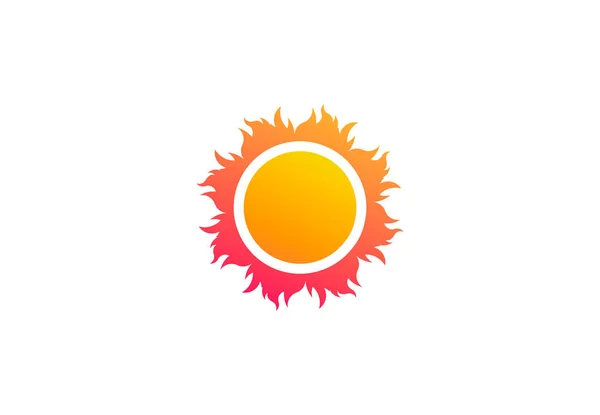 Abstract sun, beach vector logo symbol — Stock Vector