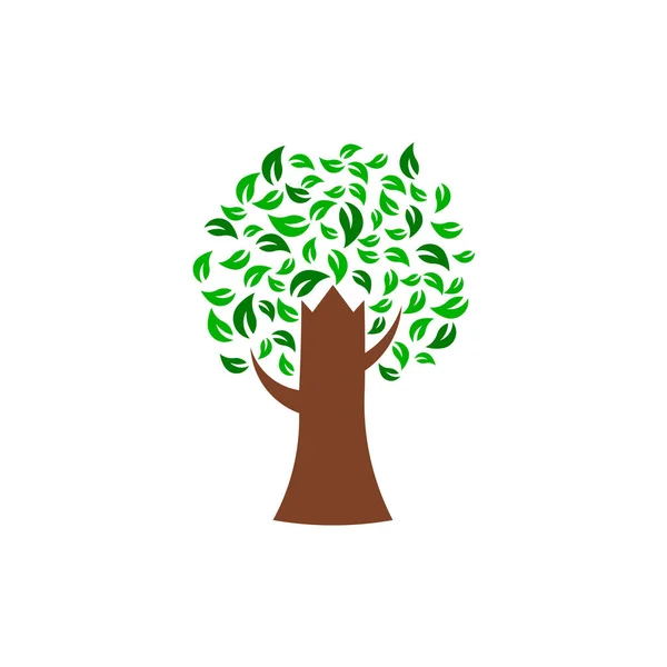 Gröna träd miljömässiga, vektor logo — Stock vektor