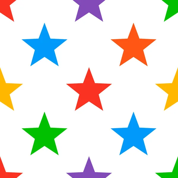 Estrela colorida vetor de fundo sem costura — Vetor de Stock