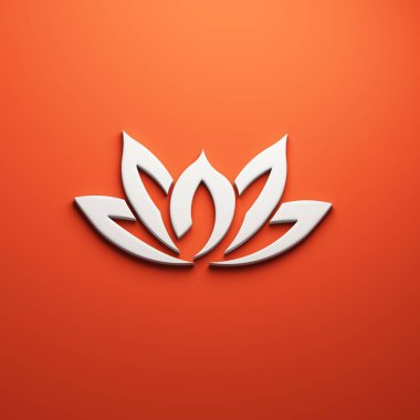 Lotus çiçeği, 3d render illüstrasyon